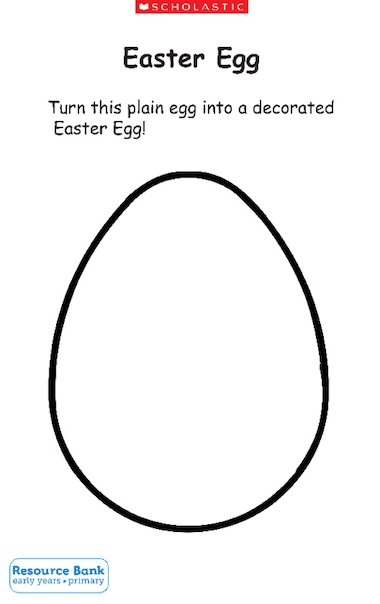 Easter egg louring in sheet â free early years teaching resource