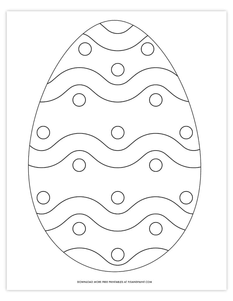 Free printable easter egg coloring pages