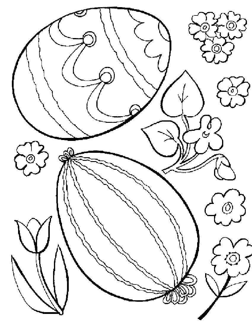 Free printable easter egg coloring pages for kids