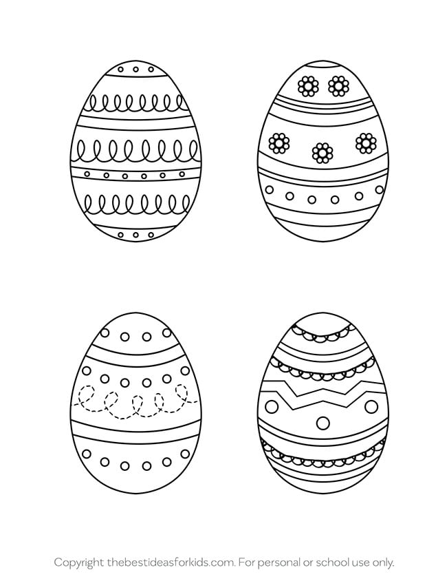 Easter egg templates free printables