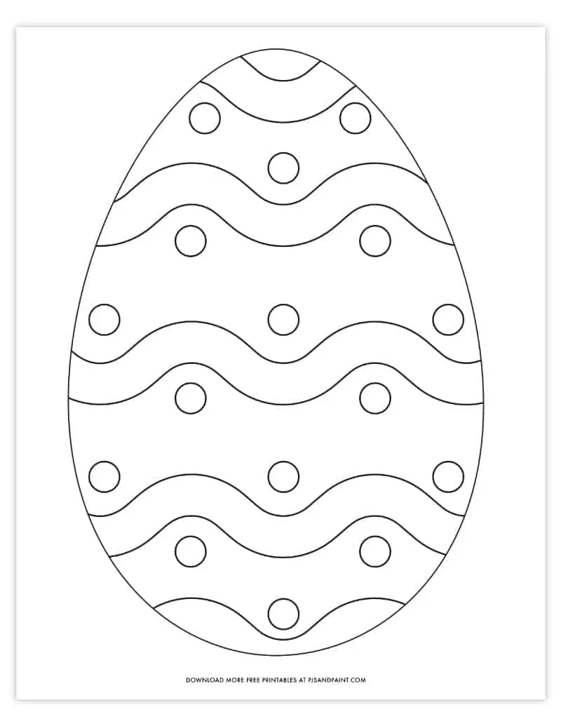 Free printable easter egg coloring pages