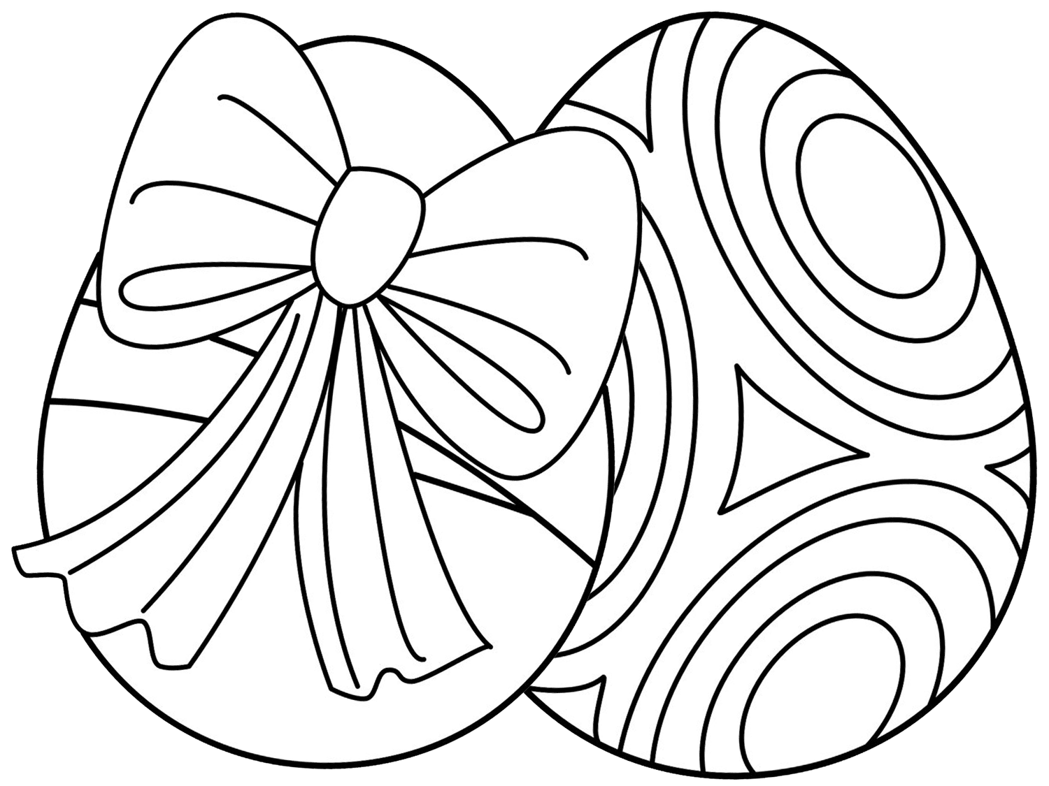 Places for free printable easter egg coloring pages