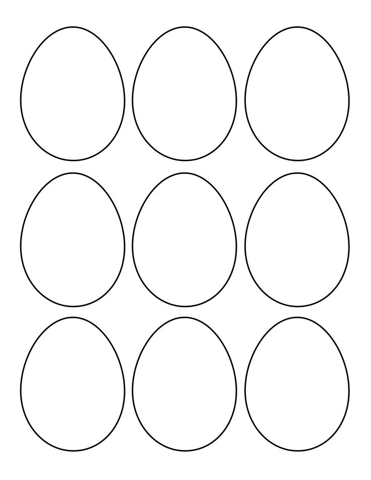 Plain egg shapes easter egg printable easter egg template easter egg coloring pages