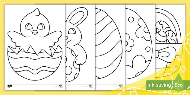 Easter egg templates louring sheets teacher made