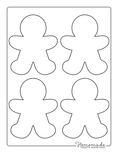 Free printable gingerbread man templates coloring pages