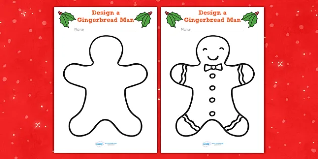 Christmas gingerbread man louring sheets