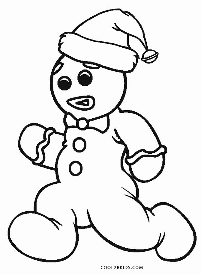 Free printable gingerbread man coloring pages for kids