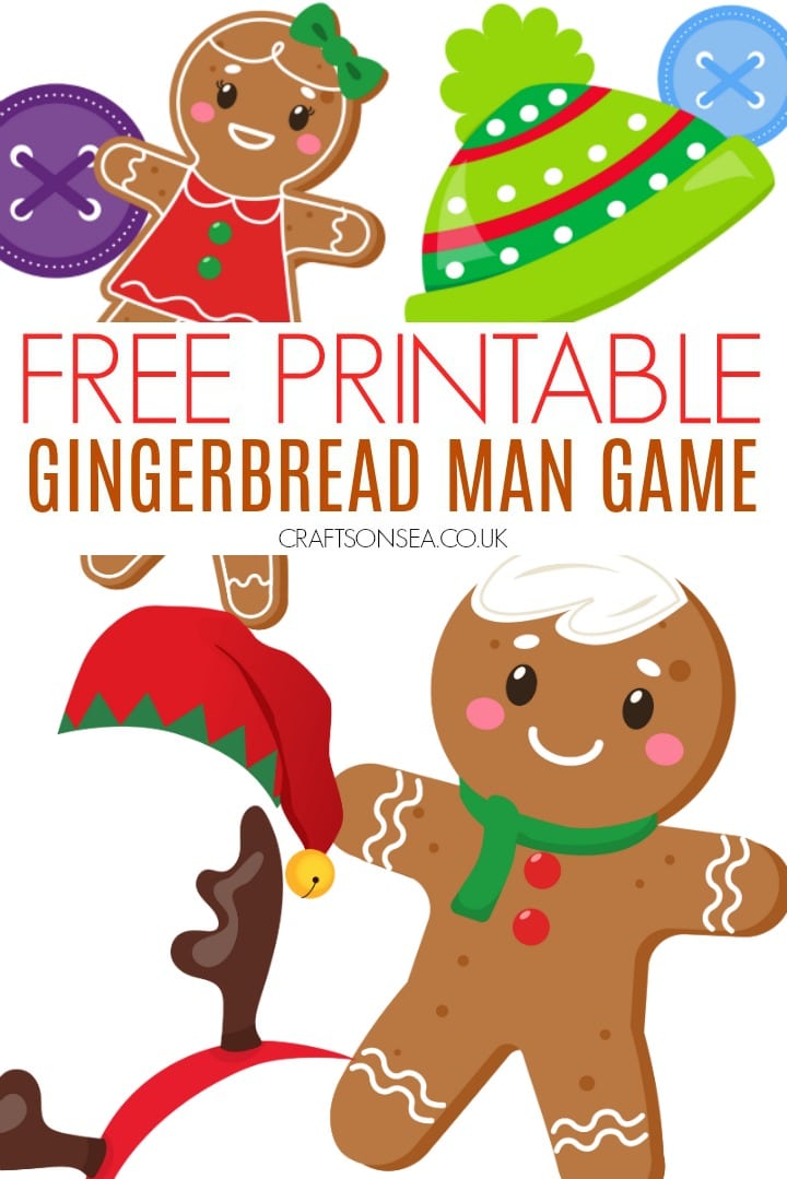 Gingerbread man game free printable