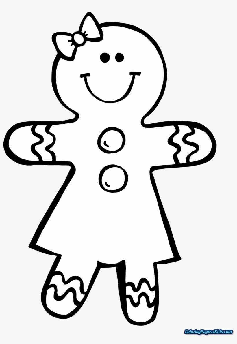 Gingerbread man coloring page coloring pages for kids