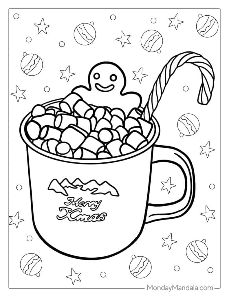 Gingerbread man coloring pages free pdf printables