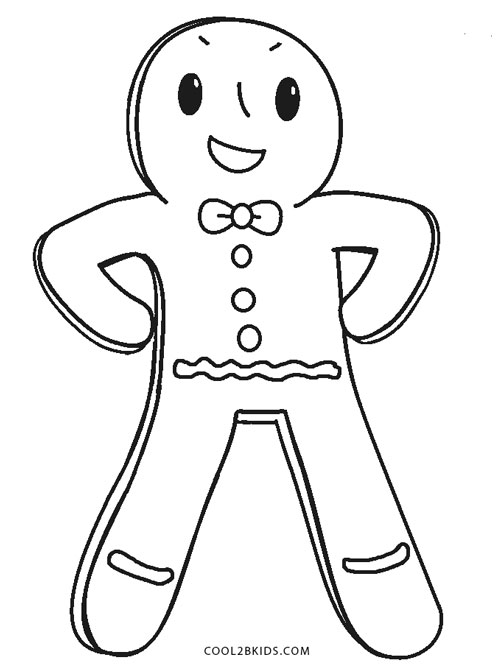 Free printable gingerbread man coloring pages for kids