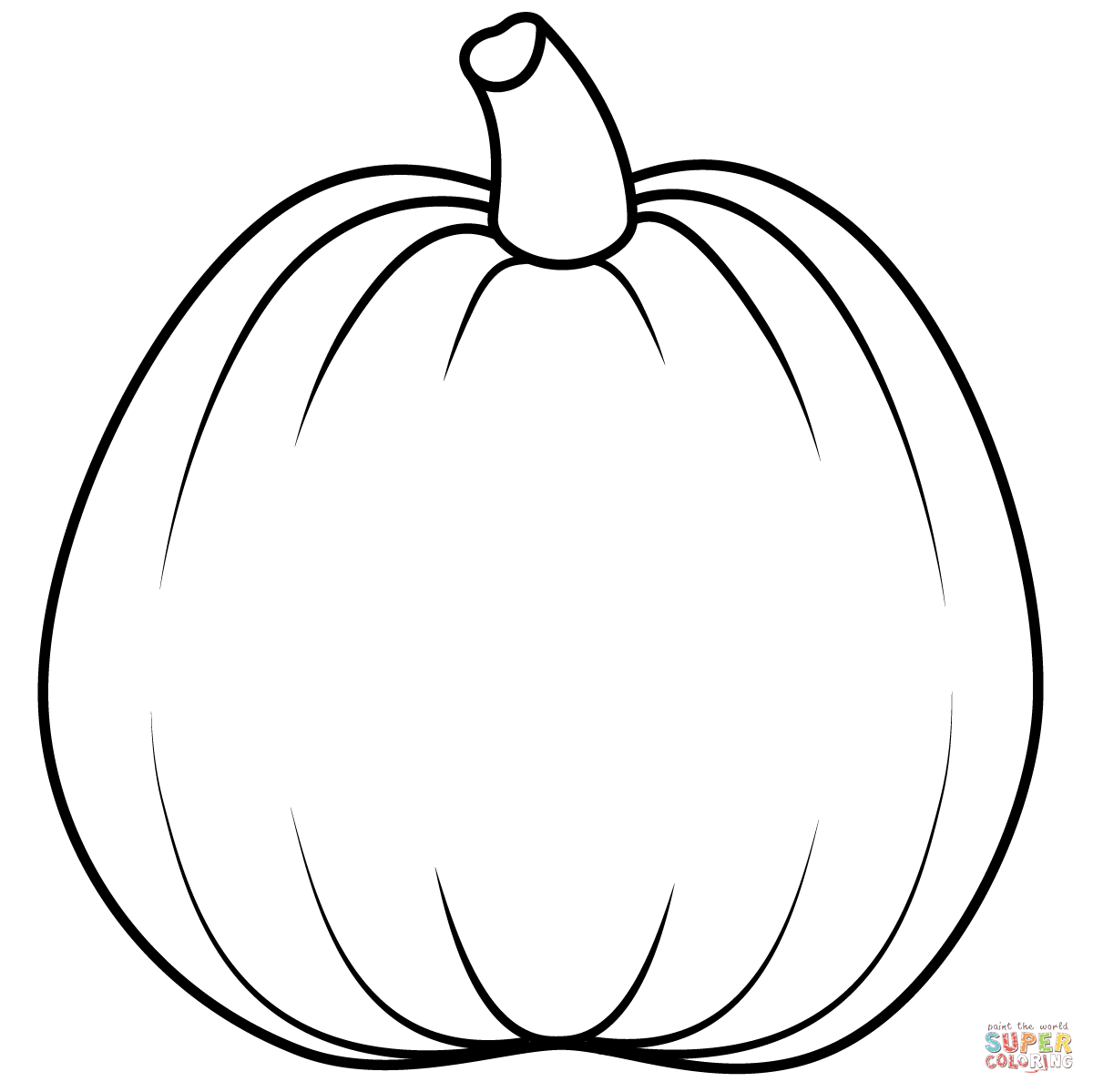 Simple pumpkin coloring page free printable coloring pages