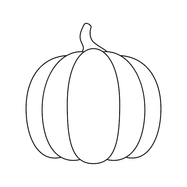 Premium vector coloring page with pumpkin for kids