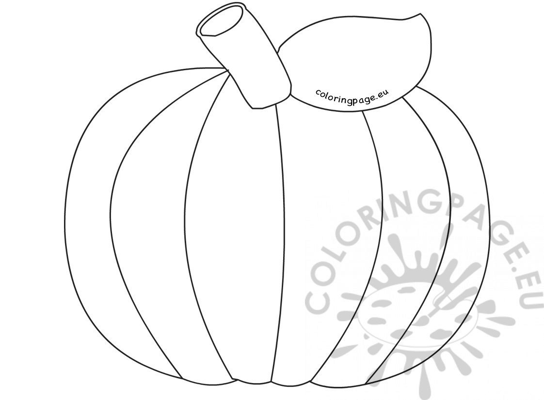 Simple pumpkin pattern coloring page