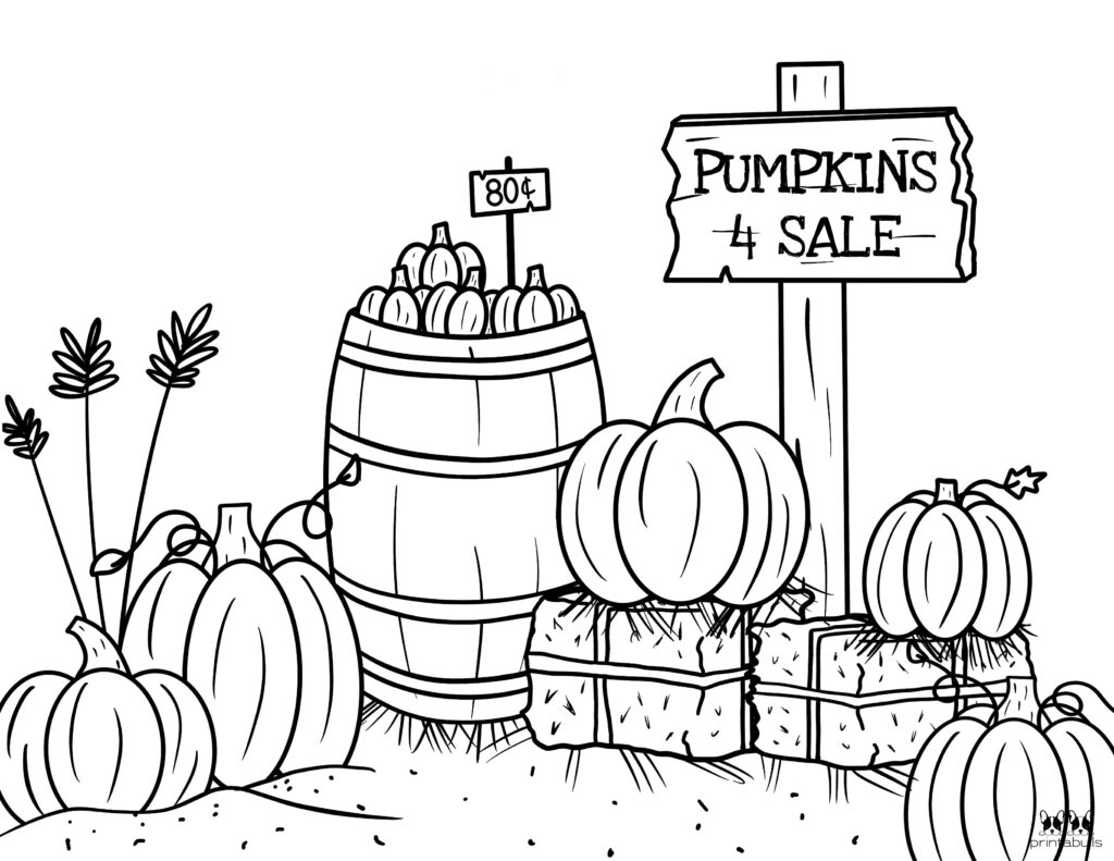 Free printable pumpkin coloring pages sheets