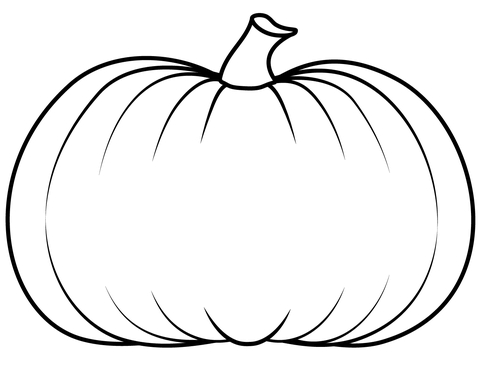 Simple pumpkin coloring page free printable coloring pages