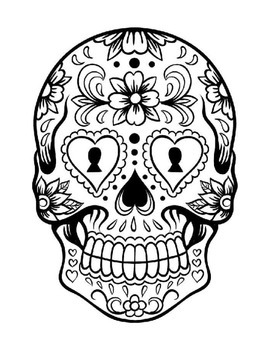 Free day of the dead dãa de los muertos sugar skull doodlecolor