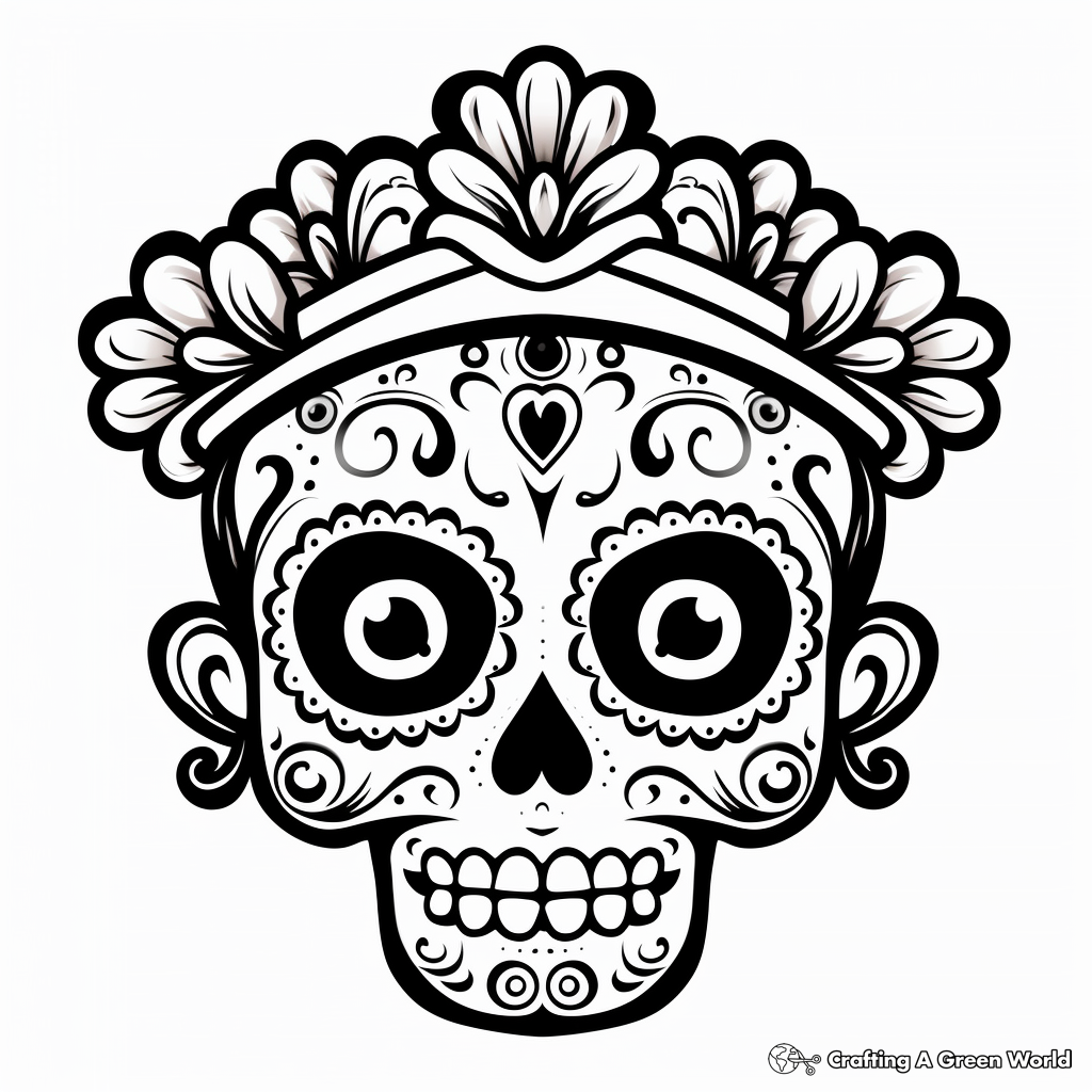 Sugar skull coloring pages