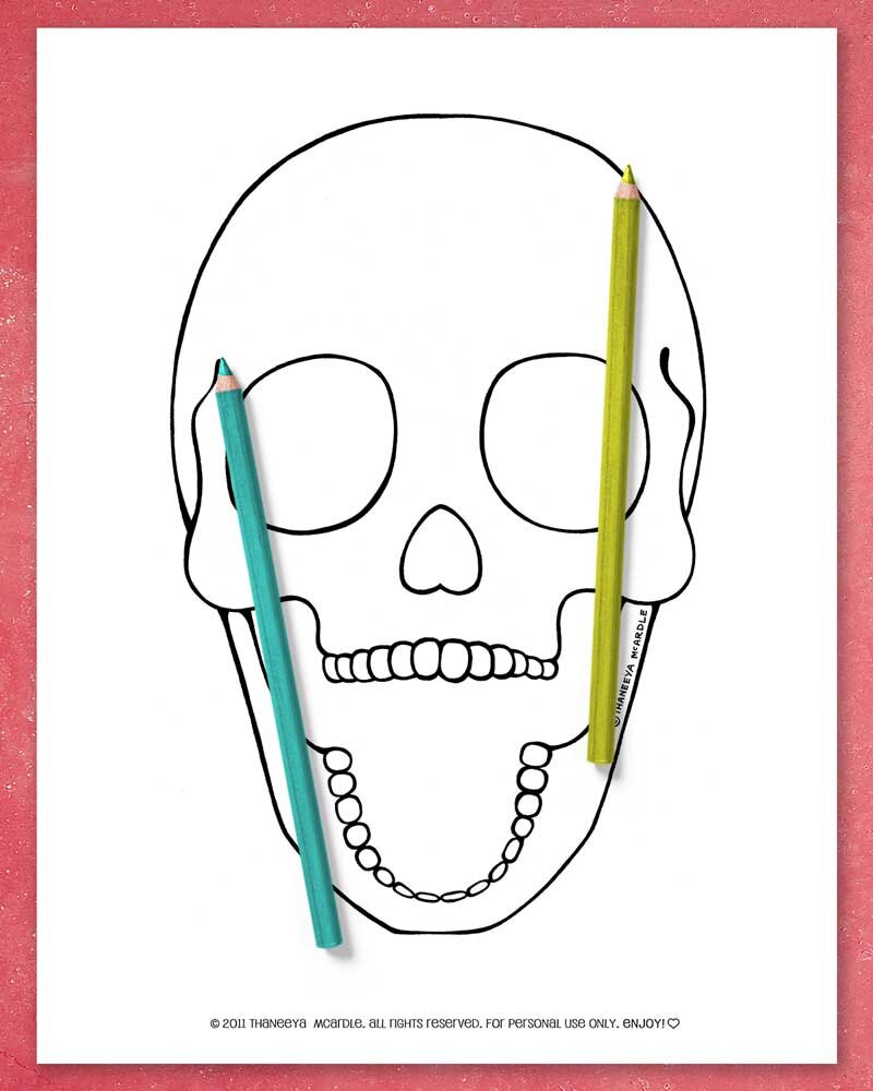 Sugar skull coloring pages