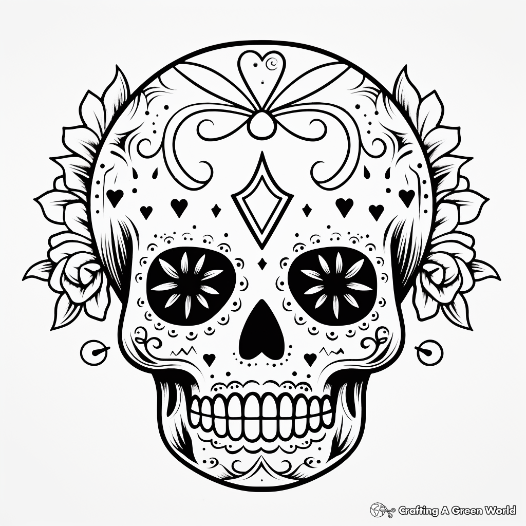 Sugar skull coloring pages