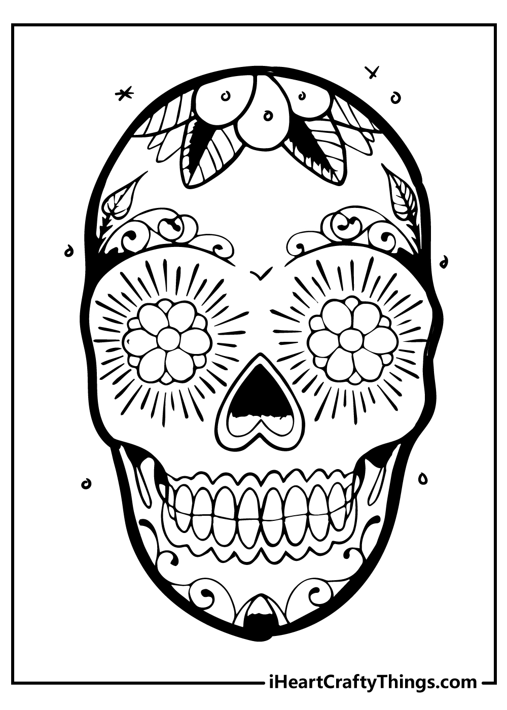 Sugar skull coloring pages free printables