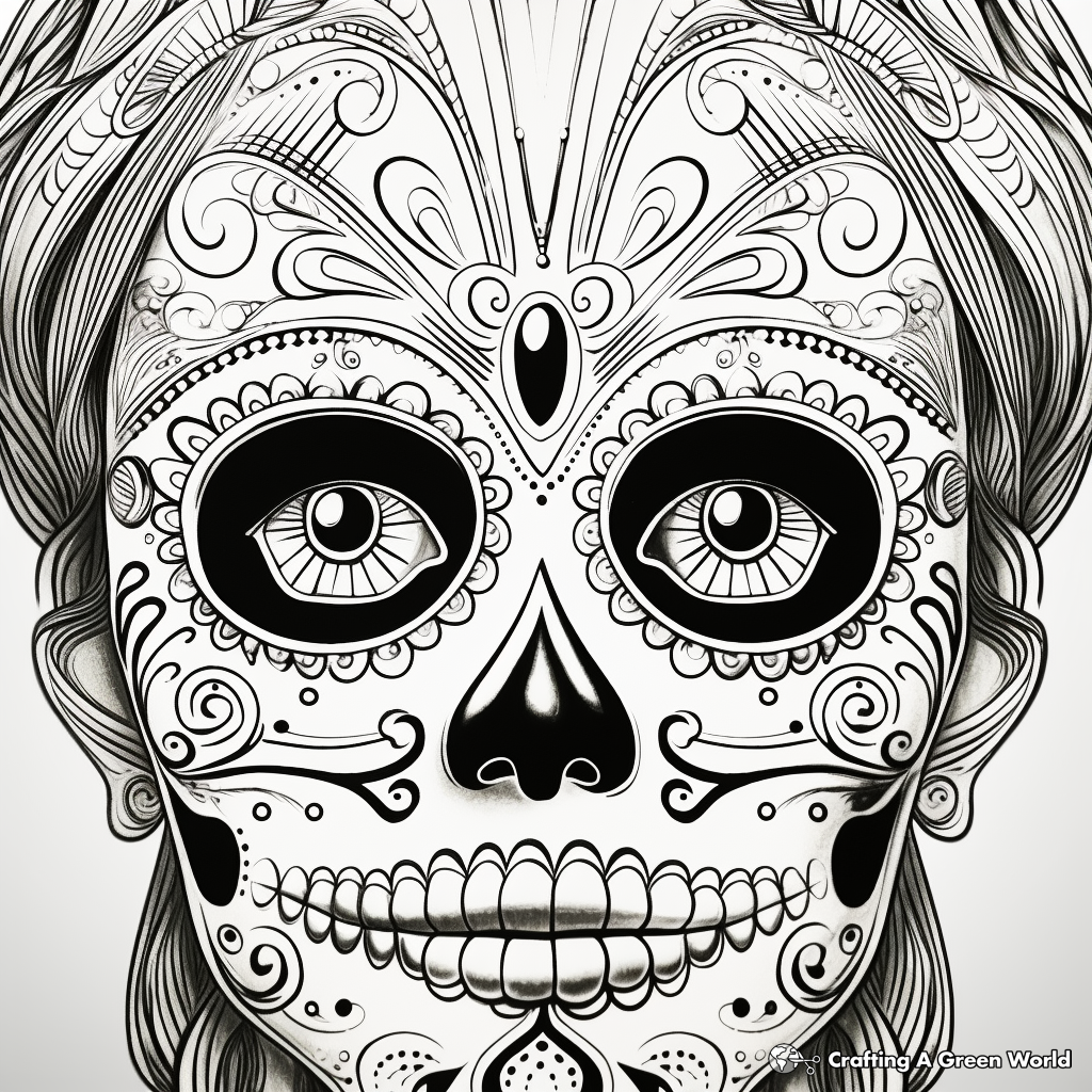 Sugar skull coloring pages