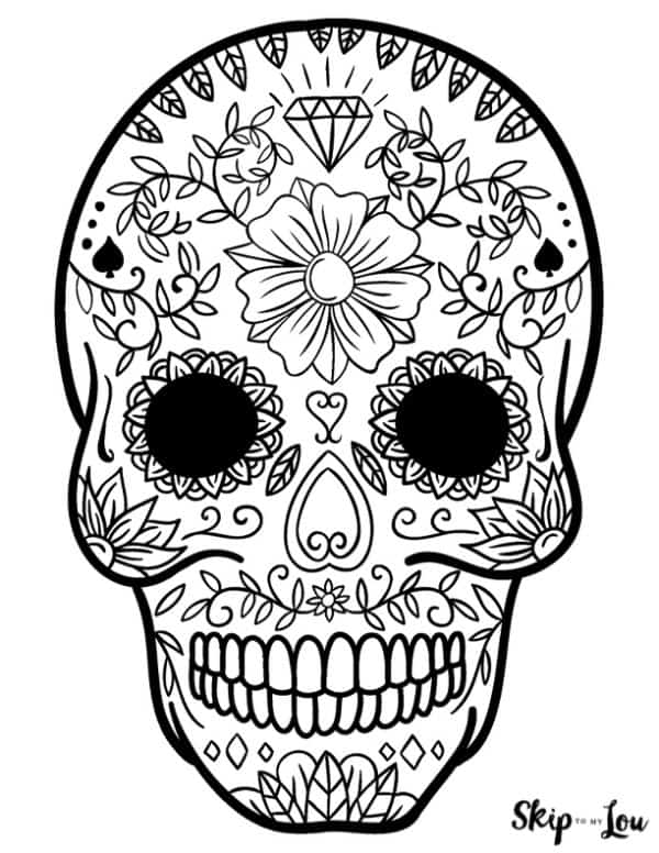 Sugar skull coloring pages skip to my lou