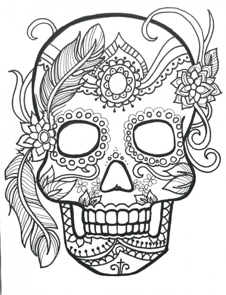 Get this day of the dead sugar skulls coloring pages fbr