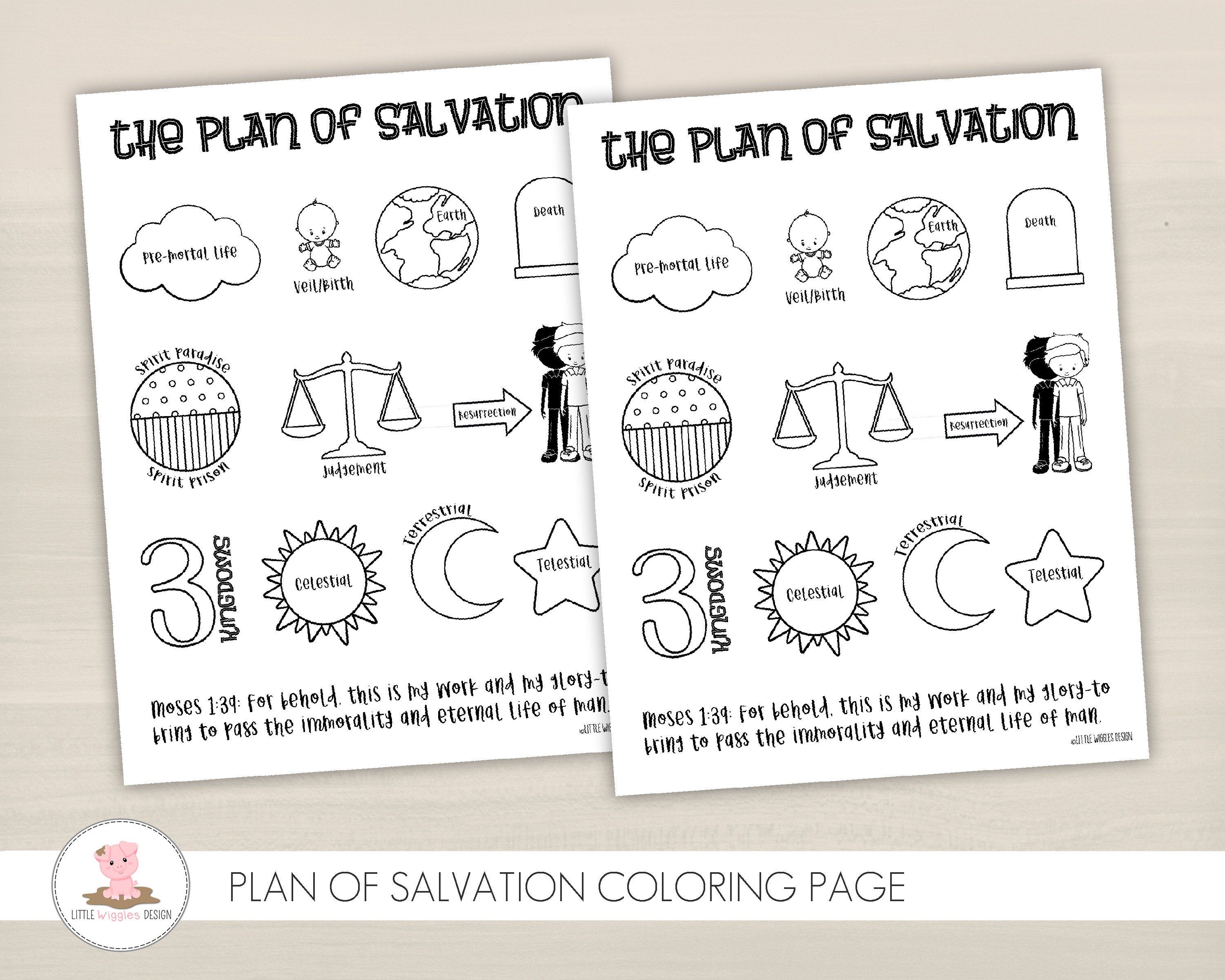 Plan of salvation coloring page by little wiggles design