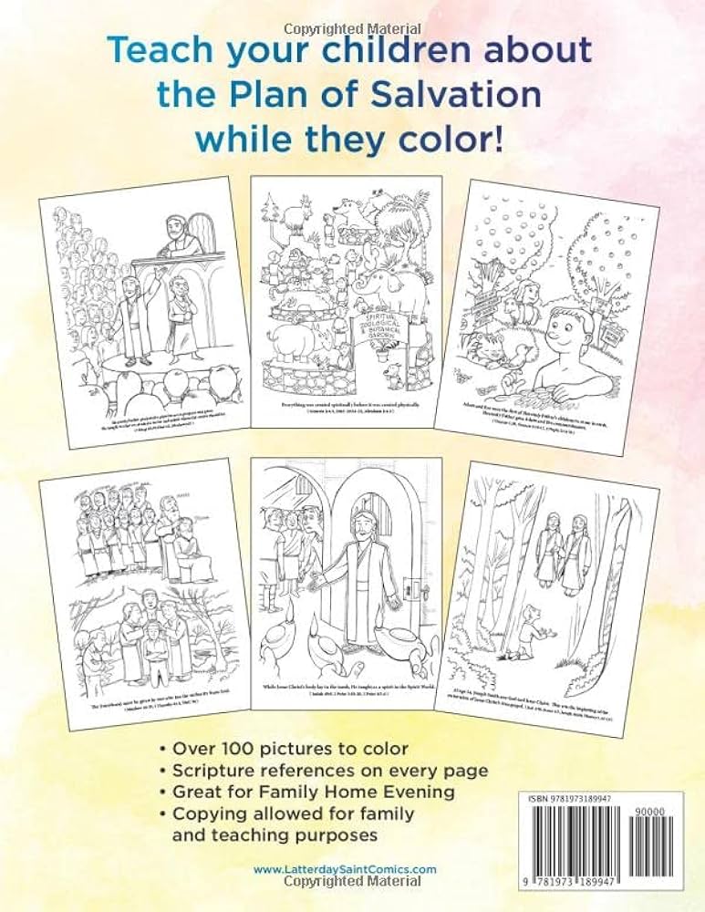 Heavenly fathers plan of salvation coloring book book pillar of light rich j milton knaupp andrew koford adam books