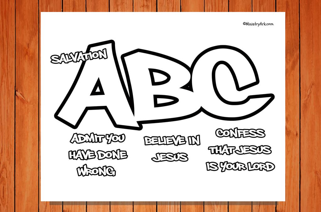 Salvation abc printable coloring page â