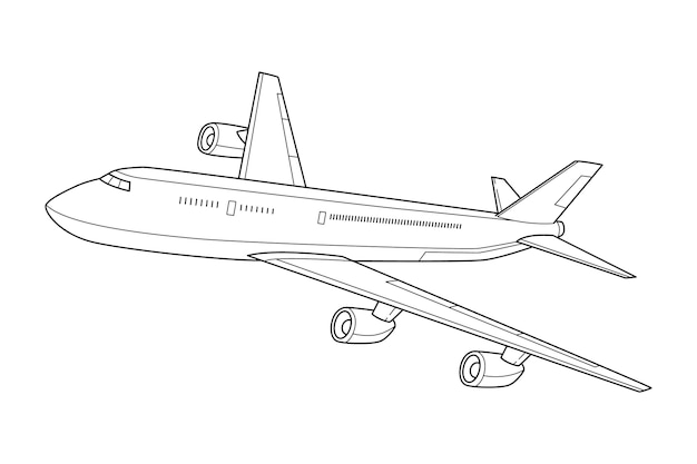 Airplane coloring page images