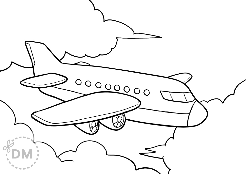 Airplane coloring page free coloring pages for kids