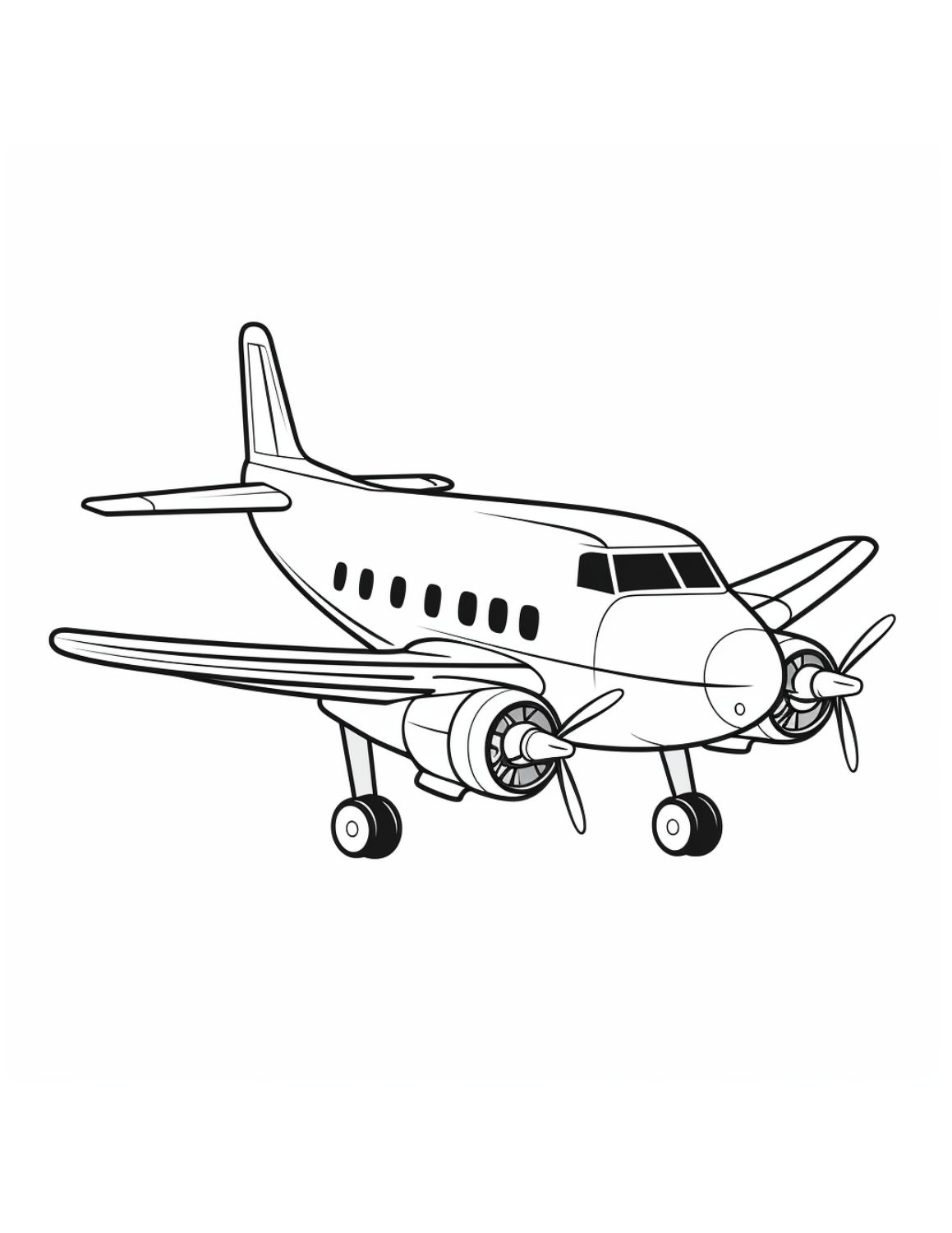 Airplane coloring pages