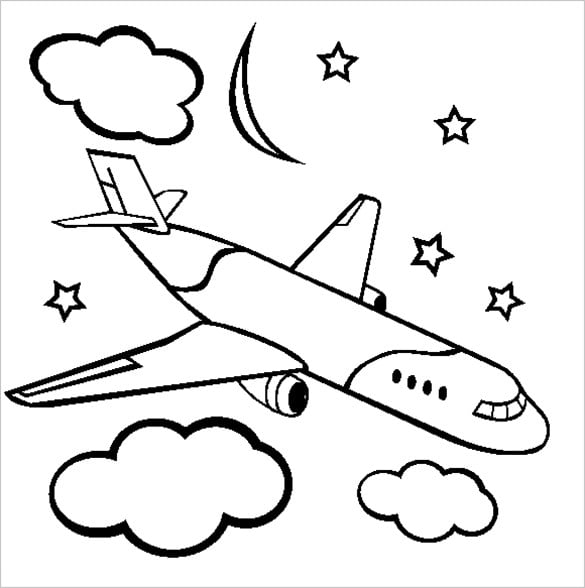 Airplane coloring pages