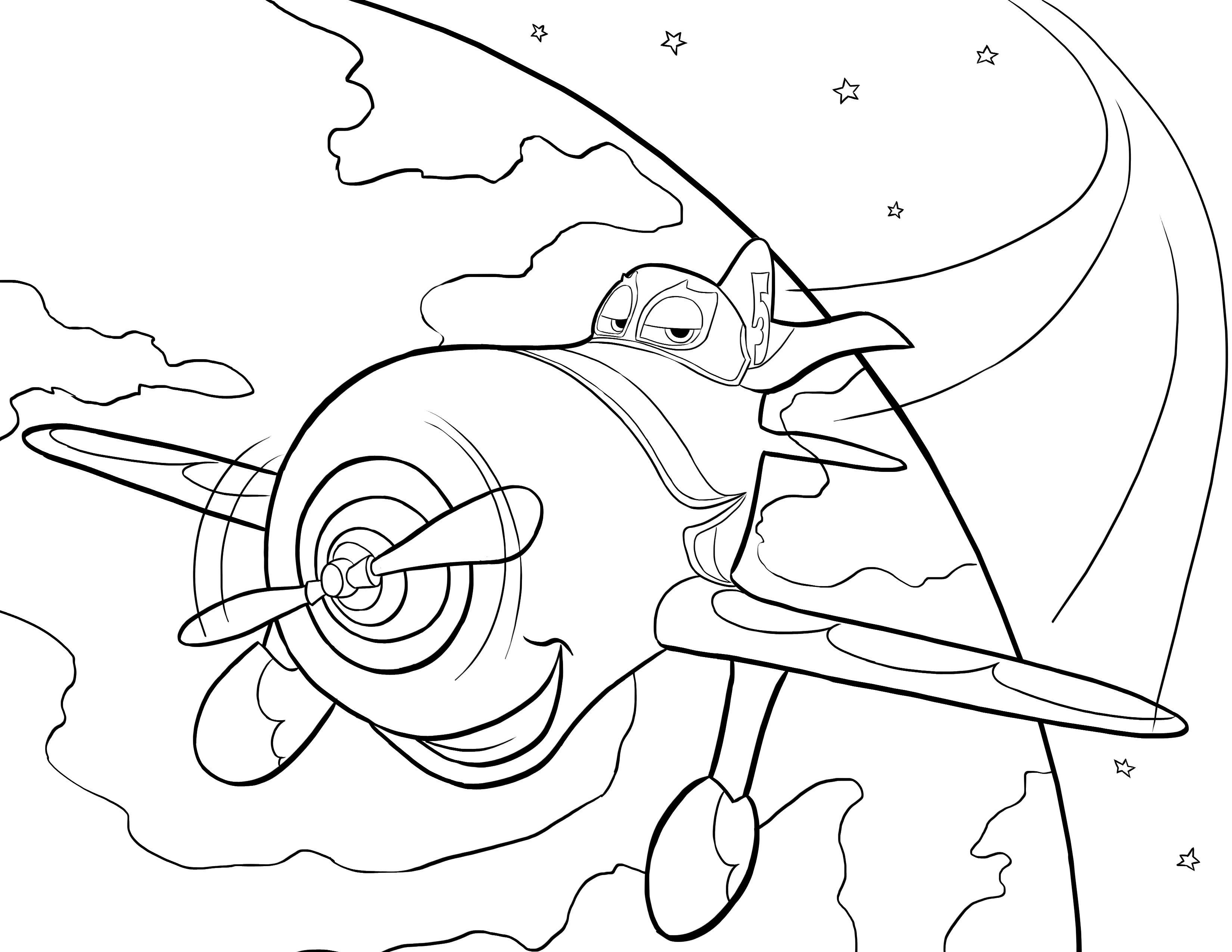 Planes coloring pages