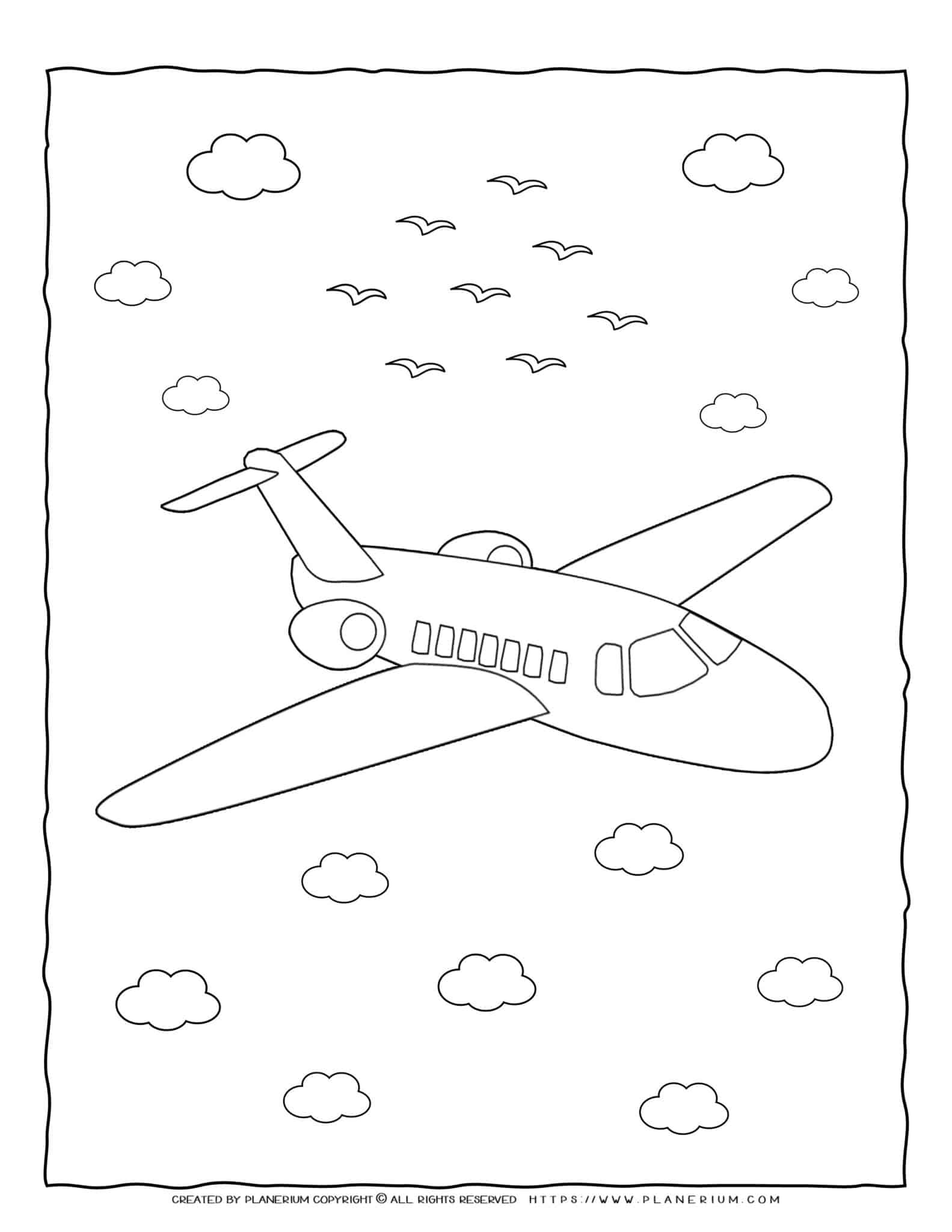 Airplane coloring page