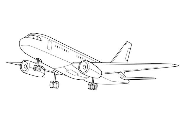 Airplane coloring page images