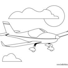 Private aircraft coloring pages