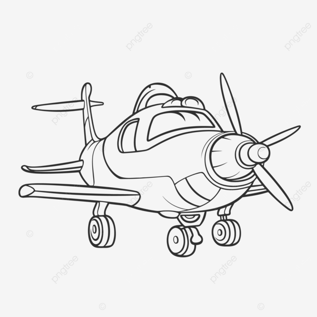 Small airplane with propellers coloring pages outline sketch drawing vector airplane drawing wing drawing plane drawing png and vector with transparent background for free download