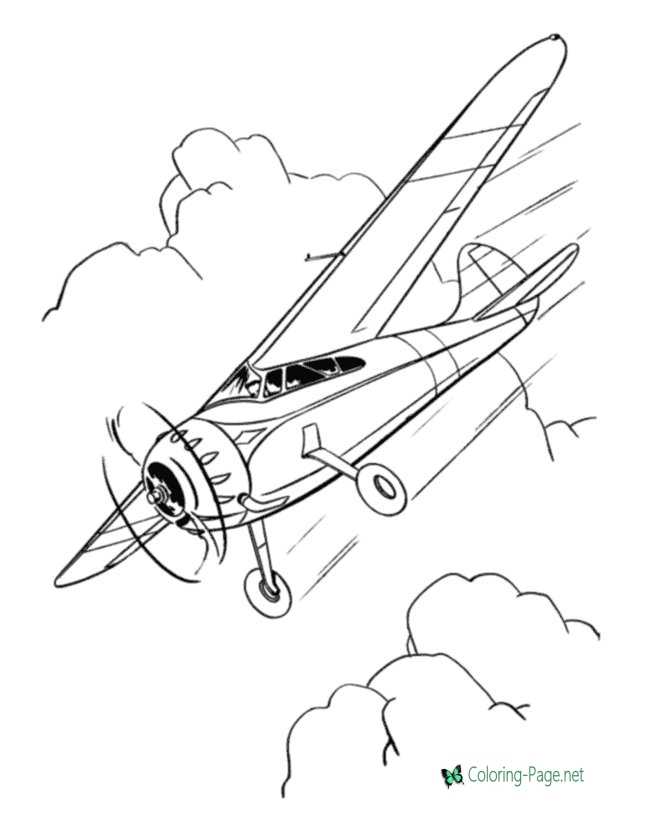 Airplane coloring pages