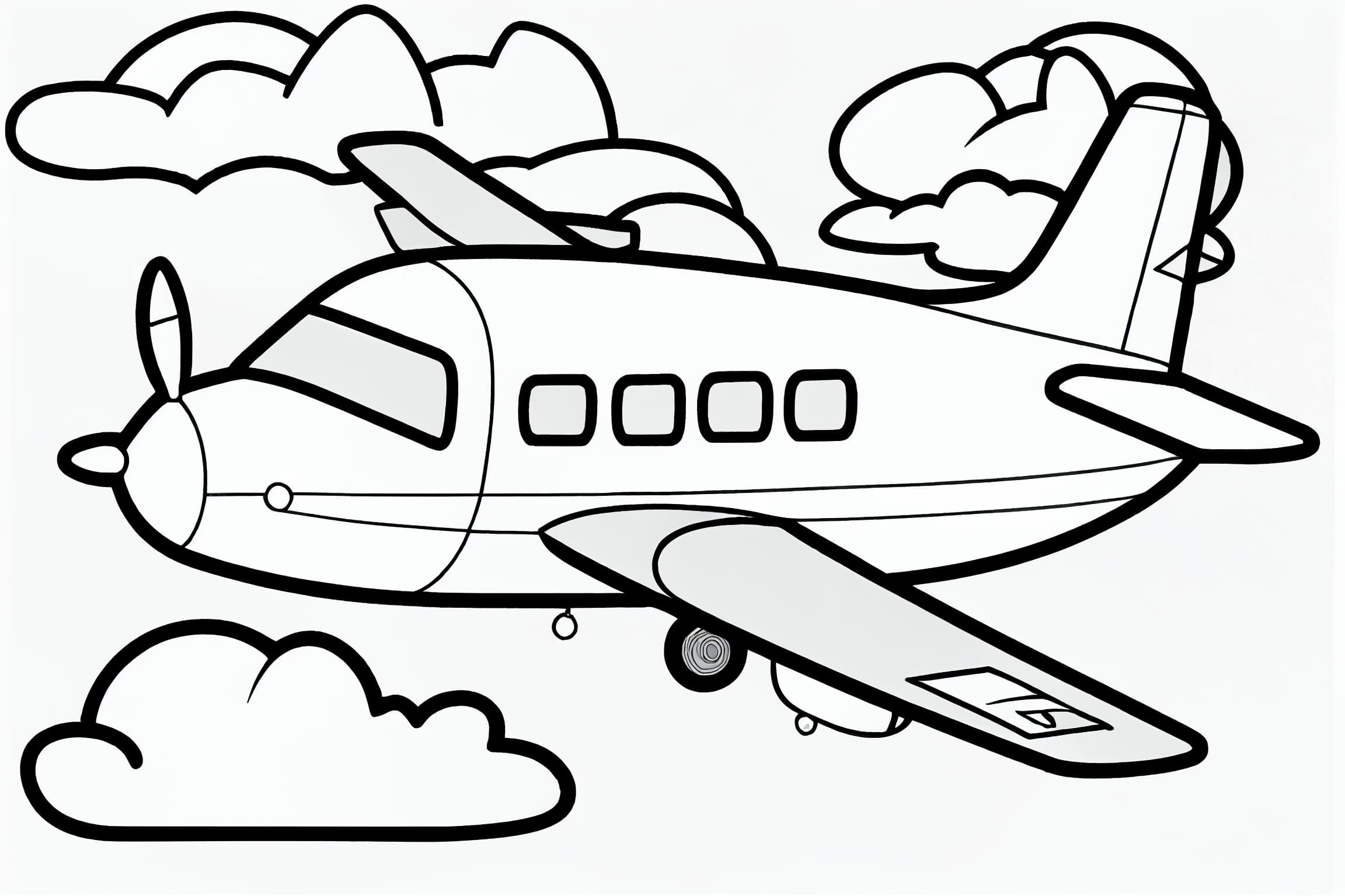 Airplane coloring pages free printable images