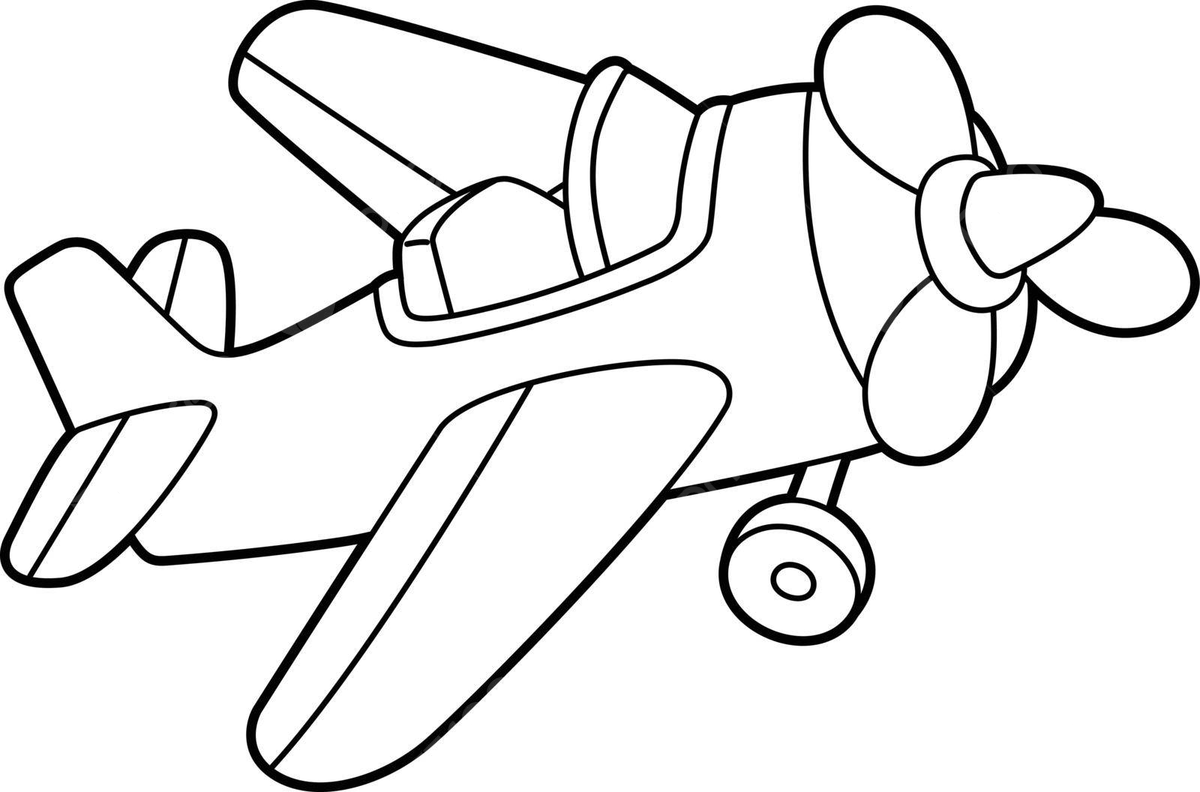 Propeller plane coloring page isolated for kids flight air sky vector flight air sky png and vector with transparent background for free download