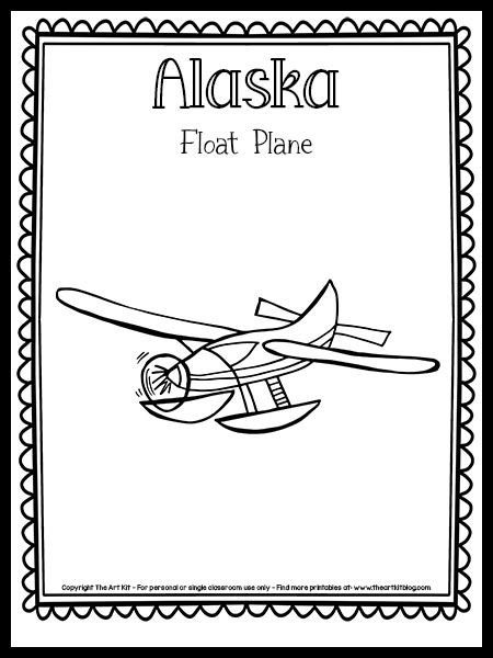 Alaska float plane coloring page free printable â the art kit