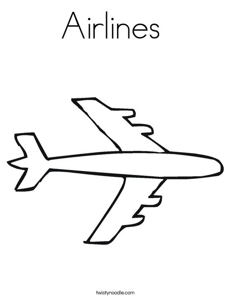 Airlines coloring page