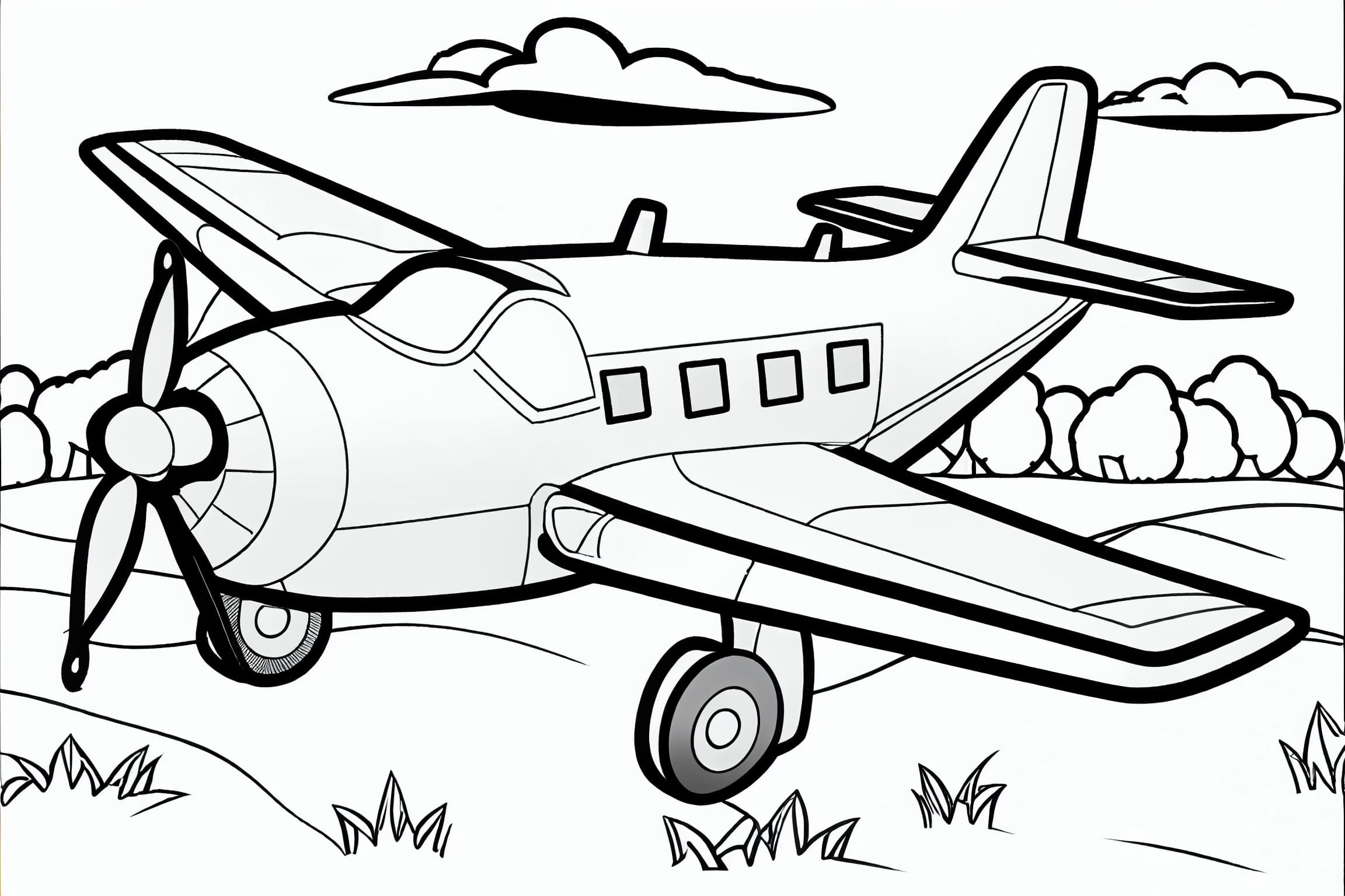 Airplane coloring pages free printable images