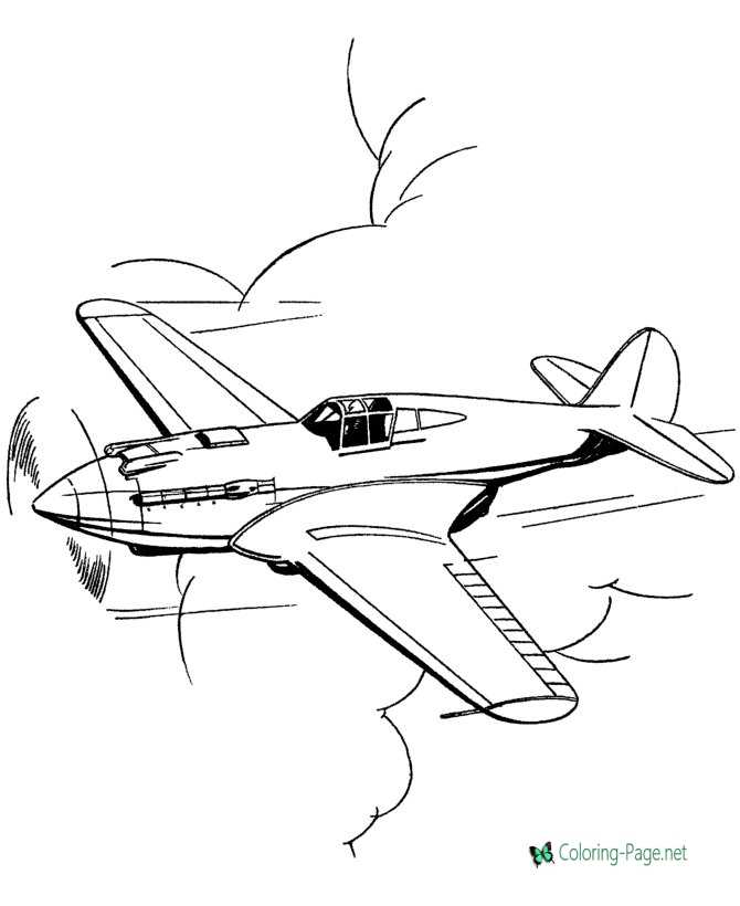 Airplane coloring pages