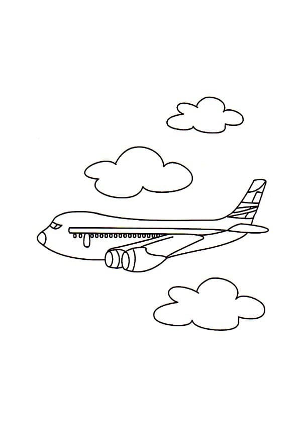 An airplane printable coloring page