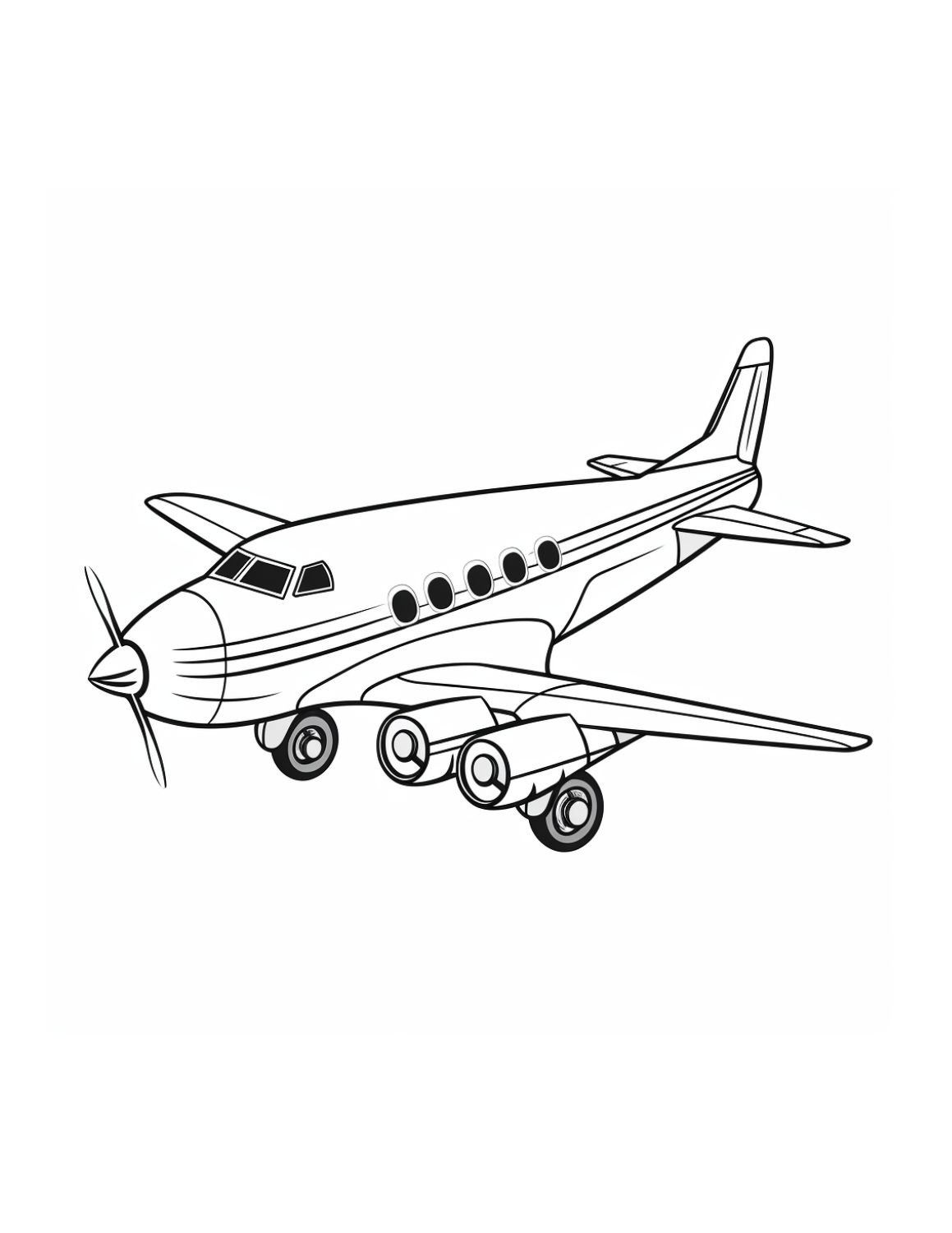 Airplane coloring pages