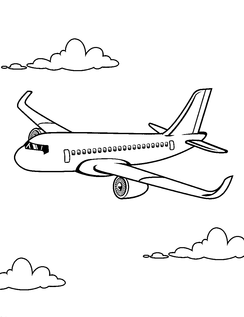 Airplane coloring pages free printable sheets